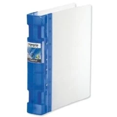 Image of New. Guildhall GLX Ergogrip Binder Polypropylene 8 Prong/4 Ring 55mm A4 Frost Cobalt Blue Ref 4542 [Pack 2]