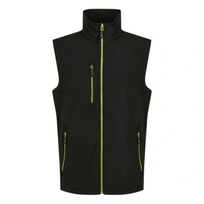 Image of Regatta Professional Navigate 2 Layer Softshell Bodywarmer Black/Lime M