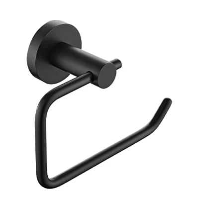 Image of Bristan RD BLK Round Toilet Roll Holder, Black