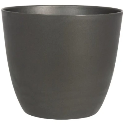 Image of geli Thermo Plastic Planter Pure round from Anthracite 38, 18 cm