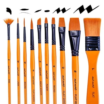 Image of MONT MARTE Art Paint Brushes Set, Acrylic, 15 Pieces