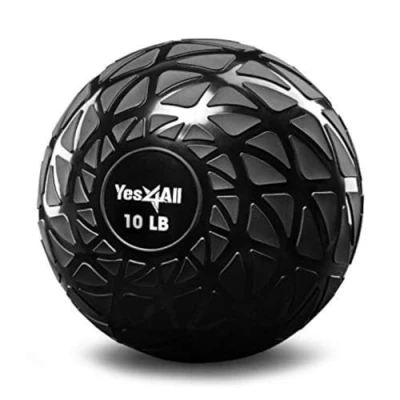 Image of Yes4All NZQD Slam Balls 4.5 18.1kg/Slam Medicine Ball Version/Sand Filled No Bounce Exercise Ball, Suitable for Crossfit Workout and Strength Training (Black) 4.5kg, Dynamic Black