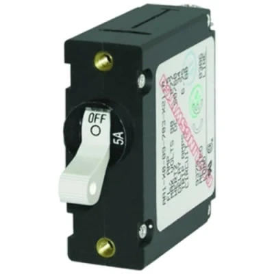 Image of Blue Sea Systems 7202 AC/DC Single Pole Magnetic World Circuit Breaker,White