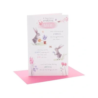 Image of UK Greetings Birthday Card for Mum Wonderful Poem Design