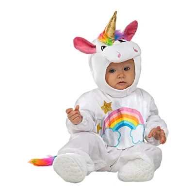 Image of Funidelia Unicorn Costume for Babies baby Original &amp; Funny Costumes kids, accessory fancy dress props Halloween, carnival parties Size 12 24 months White