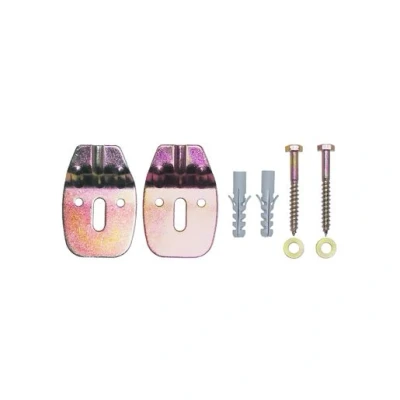 Image of Corner Wash Basin Sanitary Fixing Kit for Solid Wall Mounting