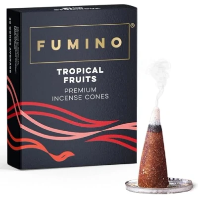 Image of Fumino® Tropical Fruits Fresh Incense Cones 20 per Box Masala Agarbatti Joss Scent Fragrance for Relaxation and Meditation, Home House Décor
