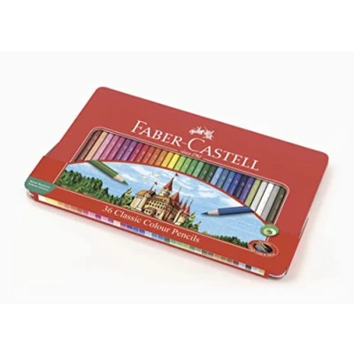 Image of Faber Castell Classic Colour 115846 Colouring Pencils, 36 Metal Case