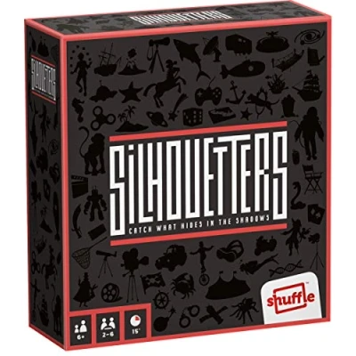 Image of Shuffle Silhouetters Card Game, Fast All Play Word For 2 6 Players, Great Gift Kids Aged 6+