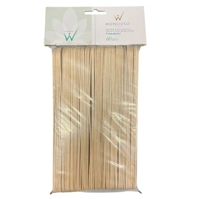 Image of Italwax Monouso Salon Quality Disposable Wooden Spatulas for Waxing Extra Large, Pack of 60, Hygenic and Suitable Warm Hot Waxes Full Body