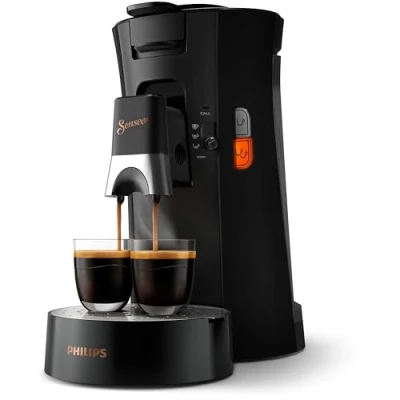 Image of Philips SENSEO Select Coffee pod maker, Intensity Plus, Crema Sage, One or Two Cups at a Time, Adjustable Metal Pourer (CSA240/61)