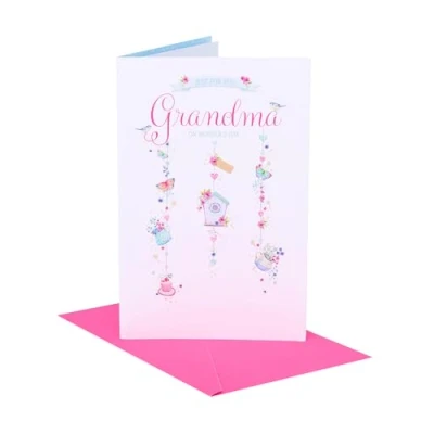 Image of UK Greetings Mother&#039;s Day Card for Grandma Flower Design