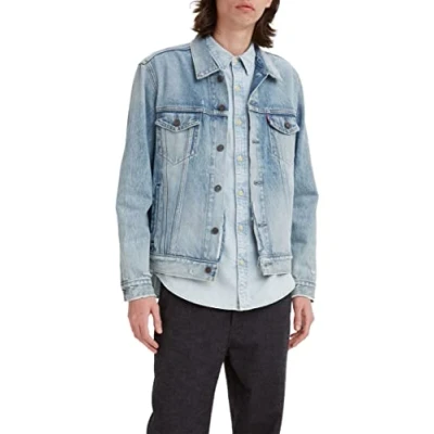 Image of Levi&#039;s Men&#039;s The Trucker Jacket, Light Indigo Destructed, S