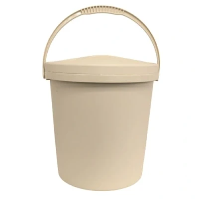 Image of Junior Joy 16L Nappy Pail with Lid and Strong Handle 80x60x47cm, Multi Use Storage Bin Cream
