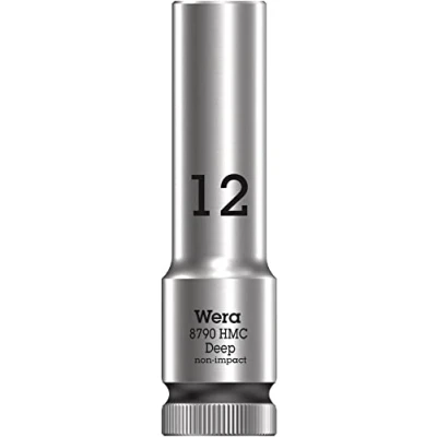 Image of Wera 05004552001 8790 HMC Deep Socket, Black, 12.0 mm