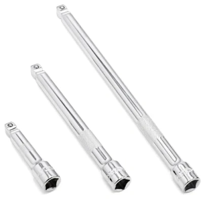 Image of DAKCOS 3 Pieces Wobble Extension Bar Set, 3/8 Inch Drive Socket Bar, Extensions Tool, CR V Steel