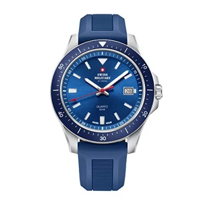 Image of Swiss Military by Chrono Men&#039;s Quartz Watch with Analogue Display and Rubber Strap SM34082.08