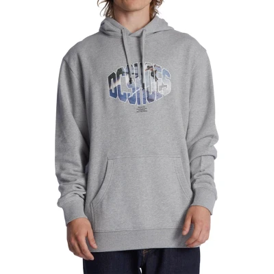 Image of Dc Young Mens Star Ph Hooded Sweatshirt, Heather Grey, S UK
