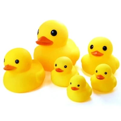 Image of Novelty Place Six Rubber Duck Family Pack Ducky Float and Squeak Baby Bath Toy Ducks for Kids (Pack of 6)