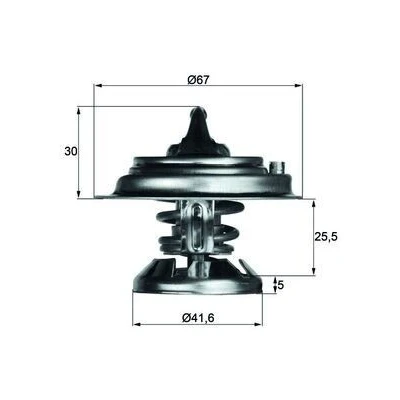 Image of 213680319, 70807800 Engine thermostat MAHLE ORIGINAL TX 29 80D 80C 67mm with seal MERCEDES BENZ: W124 Saloon, 190, Estate