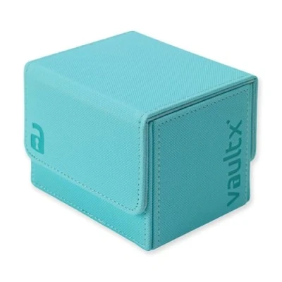Image of Vault X Trading Card Sideloading Deck Box, 100+ sleeved cards, Premium Exo Tec Material, Holder Storage Detachable Magnetic Lid, for MTG Commander Game, TCG (Pastel Blue)