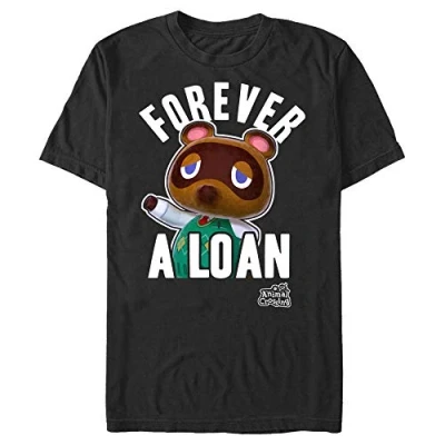 Image of Nintendo Men&#039;s Forever A Loan T Shirt, Black, XL