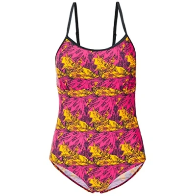 Image of Trespass Women Lotty Bathing Suit/ Swimsuit with Removable Pads for Ladies/ Women/ Adults Pool/ Beach/ Holiday/ Diving/ Swimming Pink Lady Print Print, XS