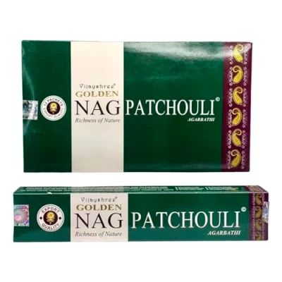 Image of 180 gms Box of Golden NAG PATCHOULI Agarbathi Incense Sticks in stock and shipped by Busy Bits