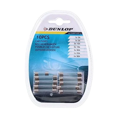 Image of Dunlop 8711252061719 Glass Auto Fuese, Set of 10