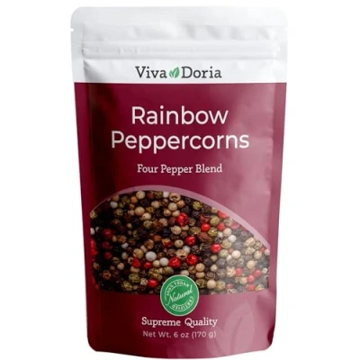 Image of Viva Doria Rainbow Blend Peppercorn, Whole Black Pepper, Green Pink White 170g, For Grinder Refills