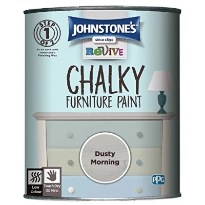 Image of Johnstone&#039;s 386499 Revive Chalky Furniture Paint, Dusty Morning, 750 ml (Pack of 1)