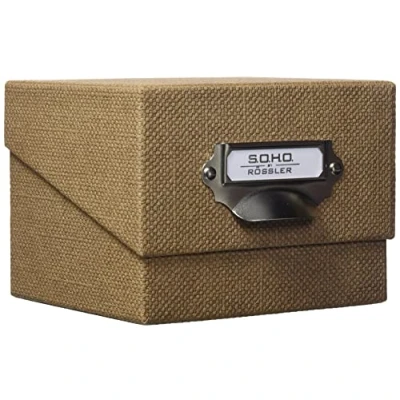 Image of Rössler S.O.H.O. Photo Storage Box for A6 Cards with Handle &amp; Index Holder Special Line Hazelnut