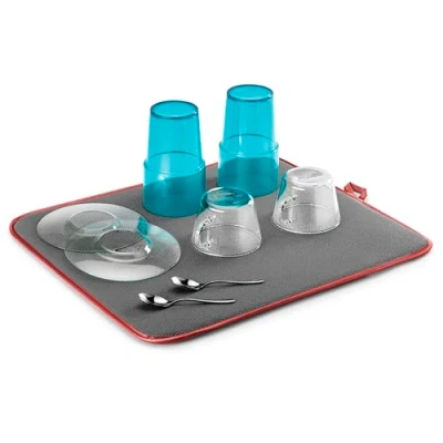 Image of Metaltex Softex Drying Mat, Outer: 100% Polyester Red/Grey, 40 x 45 1 cm