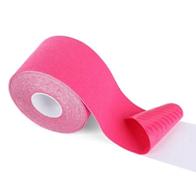 Image of Pink Athletic Tape Kinesiology, Sports for Injury Provides Stability to Muscle and Joint, Promotes Recovery Support