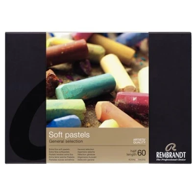 Image of Rembrandt Professional Soft Pastel Set General Colour Selection Deluxe 60 Half Pastels