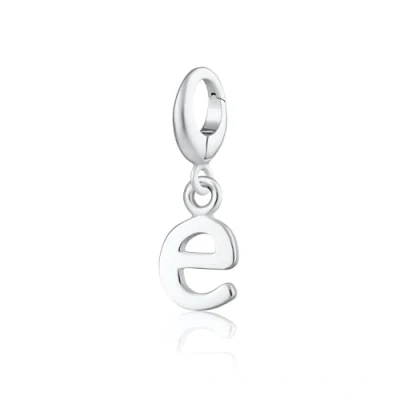 Image of Lily Charmed Sterling Silver Alphabet Letter Charm Lowercase e