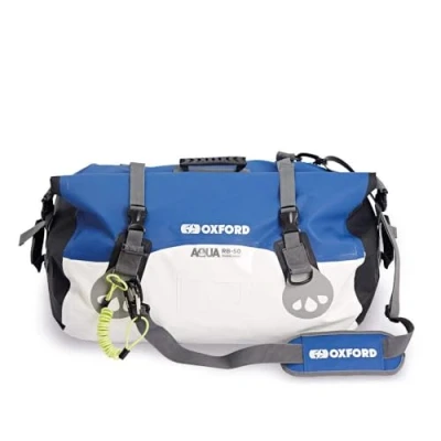 Image of Oxford Aqua RB 50 Marine Waterproof Roll Bag white/blue White/Blue, Ltr