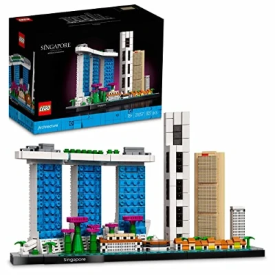 Image of LEGO Architecture Singapore Model Building Set for Adults, Skyline Collection, Collectible Crafts Construction, Home Décor Gift Idea Men, Women, Husband, Wife, Him or Her 21057