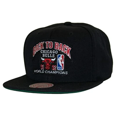 Image of Mitchell &amp; Ness Snapback Cap Chicago Bulls 1991/92 One Size, Black