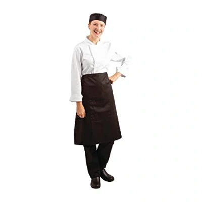 Image of Regular Bistro Apron Black With Pocket