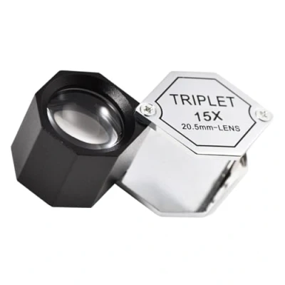 Image of Foldable Eye Loupe 10X/15X/20X/30X Magnifier Glass for Jewelry Stamps Inspection Handheld Lens