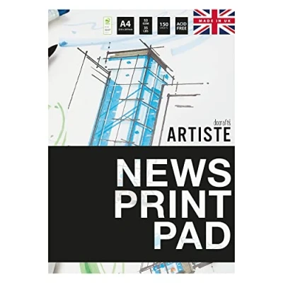 Image of Artiste A4 Newsprint Pad 53gsm 150 Sheets