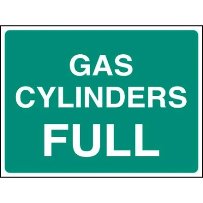 Image of Warning Signs Gas cylinder full Self Adhesive Vinyl