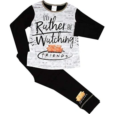 Image of FRIENDS Official Licensed Girls Long Pyjamas 9 10 Years