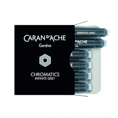Image of Caran d&#039;Ache CD8021.005 Ink Cartridges Infinite Grey (Pack of 6)