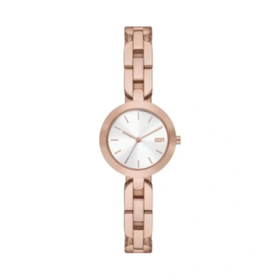 Image of DKNY Watch for Women City Link, Three Hand movement, 26mm Rose Gold Stainless Steel case with a strap, NY6628