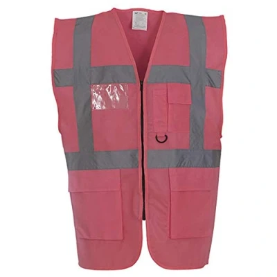 Image of Yoko Hi Vis Premium Executive/Manager Waistcoat / Jacket (S) (Pink)