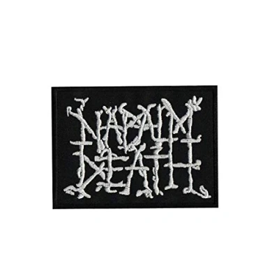 Image of Napalm Death Anarcho Punk Grindcore D Patch Badge Embroidered Iron on Applique Souvenir Accessory
