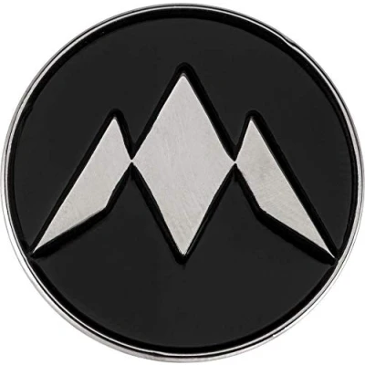 Image of Mission Darts Logo Enamel Pin Badge Black &amp; Silver