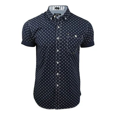 Image of Firetrap Men&#039;s Bulstrode Casual Shirt, Blue (Midnight Mid), Small